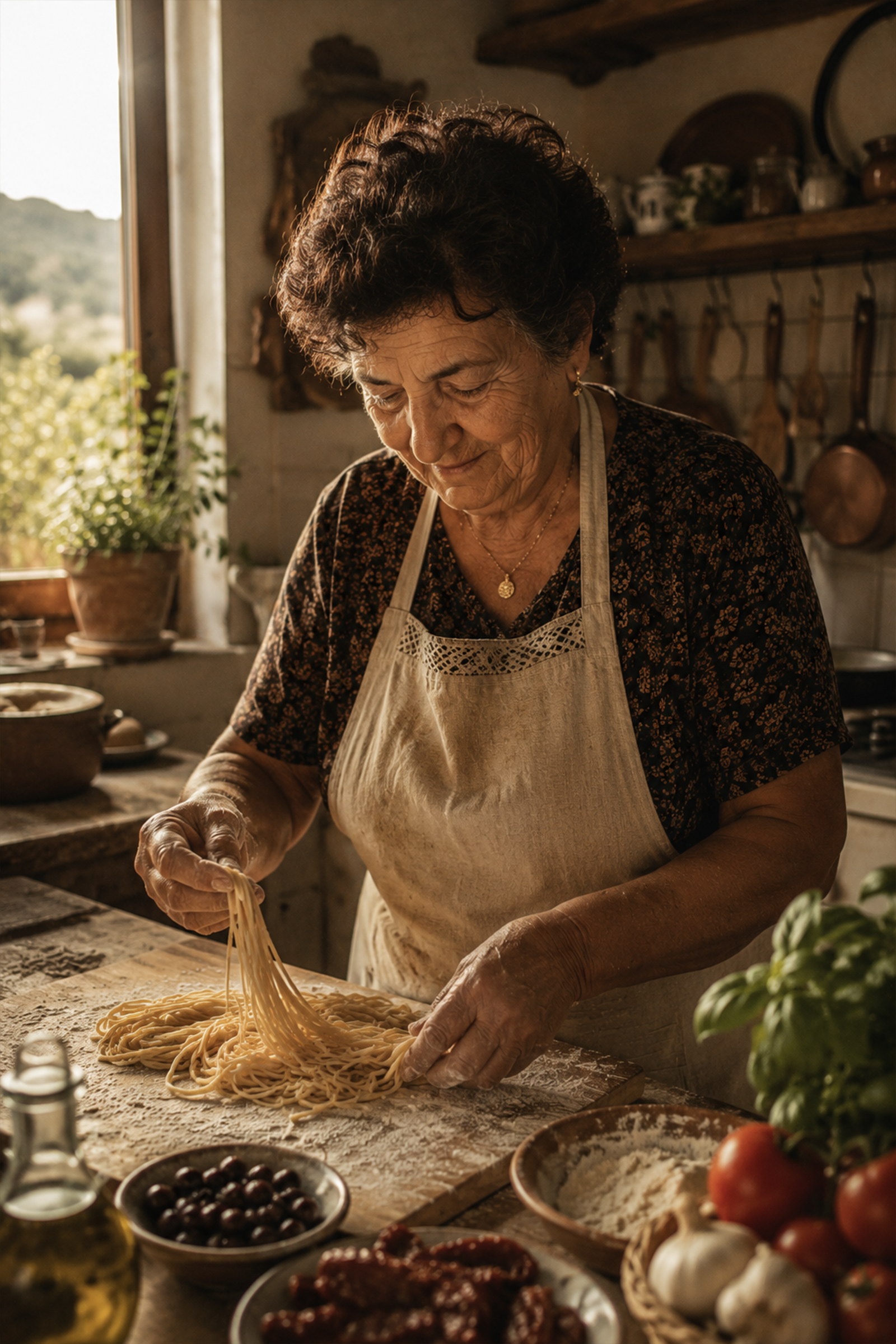 Table familiale italienne inspirée de l'esprit de Nonna Teresa